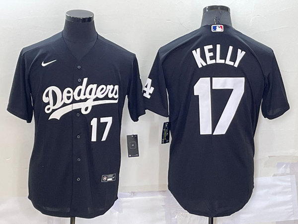Los Angeles Dodgers #17 Joe Kelly Black Cool Base Stitched Baseball Jersey