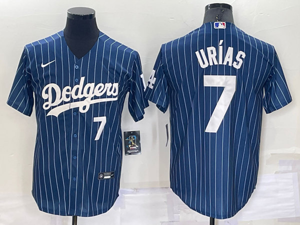 Los Angeles Dodgers #7 Julio Urias Navy Cool Base Stitched Baseball Jersey