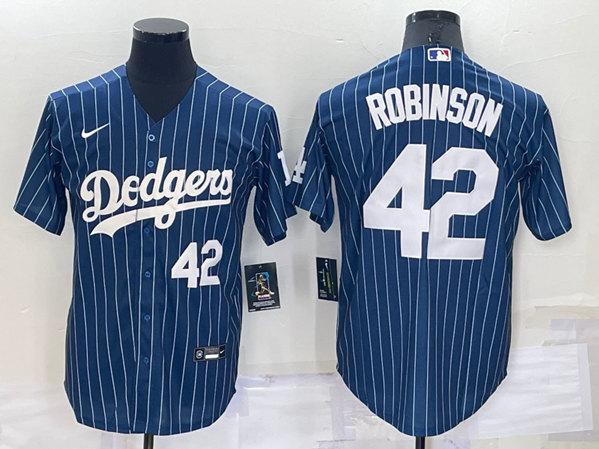 Los Angeles Dodgers #42 Jackie Robinson Navy Cool Base Stitched Jersey