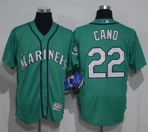 Mariners #22 Robinson Cano Green Flexbase Authentic Collection Stitched Jersey