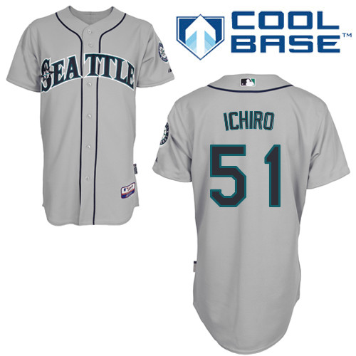 Mariners #51 Ichiro Suzuki Grey Cool Base Stitched Jersey