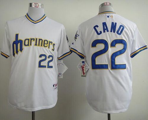 Mariners #22 Robinson Cano White 1979 Turn Back The Clock Stitched Jersey