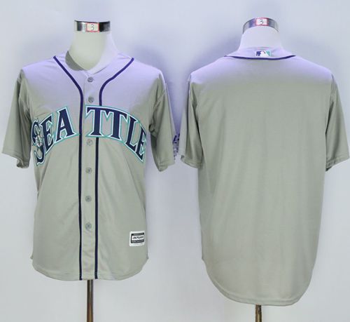 Mariners Blank Grey New Cool Base Stitched Jersey