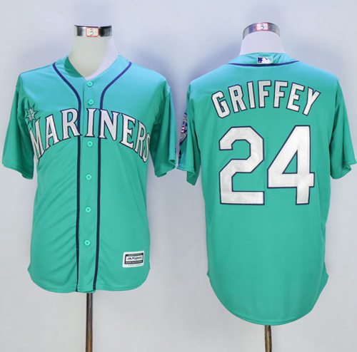 Mariners #24 Ken Griffey Green New Cool Base Stitched Jersey