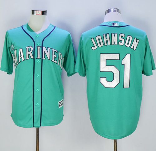 Mariners #51 Randy Johnson Green New Cool Base Stitched Jersey