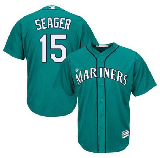 Mariners #15 Kyle Seager Green New Cool Base Stitched Jersey
