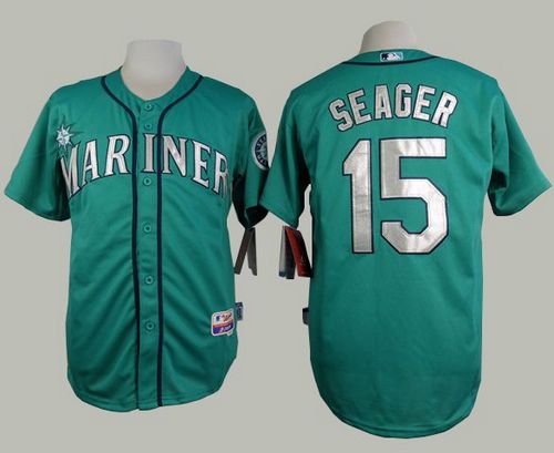 Mariners #15 Kyle Seager Green Alternate Cool Base Stitched Jersey