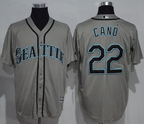 Mariners #22 Robinson Cano Grey New Cool Base Stitched Jersey