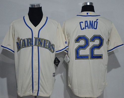 Mariners #22 Robinson Cano Cream New Cool Base Stitched Jersey
