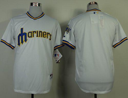Mariners Blank White 1979 Turn Back The Clock Stitched Jersey