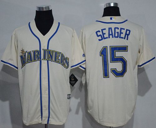 Mariners #15 Kyle Seager Cream New Cool Base Stitched Jersey
