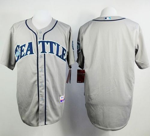 Mariners Blank Grey Cool Base Stitched Jersey