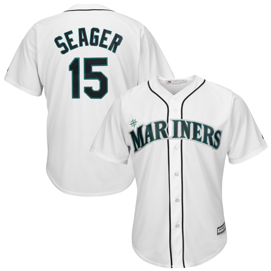 Mariners #15 Kyle Seager White New Cool Base Stitched Jersey