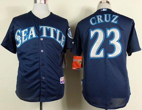 Mariners #23 Nelson Cruz Navy Blue Cool Base Stitched Jersey
