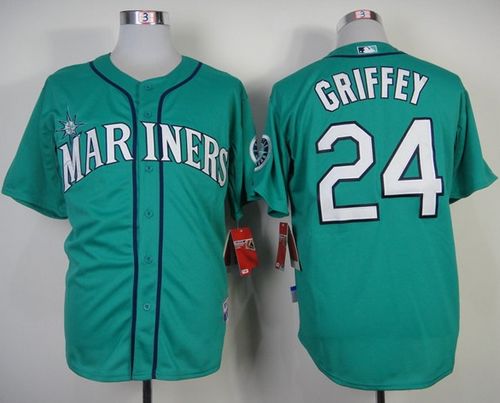 Mariners #24 Ken Griffey Green Alternate Cool Base Stitched Jersey