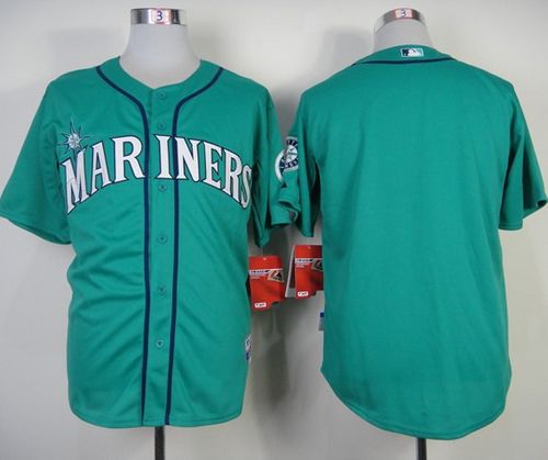 Mariners Blank Green Alternate Cool Base Stitched Jersey