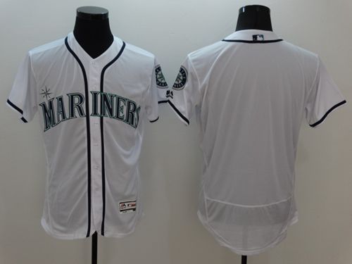 Mariners Blank White Flexbase Authentic Collection Stitched Jersey