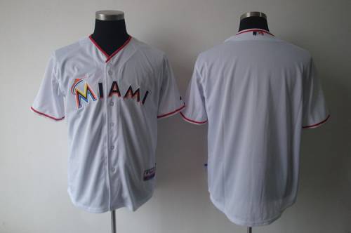 Marlins #00 None Player White 2012 Home Stitched Jersey