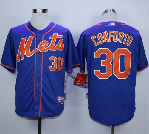 Mets #30 Michael Conforto Blue Alternate Home Cool Base Stitched Jersey
