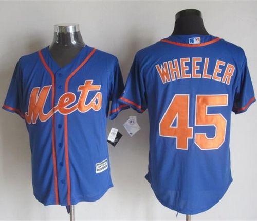 Mets #45 Zack Wheeler Blue Alternate Home New Cool Base Stitched Jersey