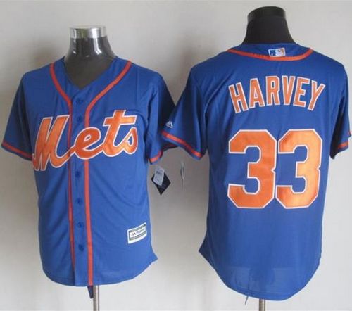 Mets #33 Matt Harvey Blue Alternate Home New Cool Base Stitched Jersey
