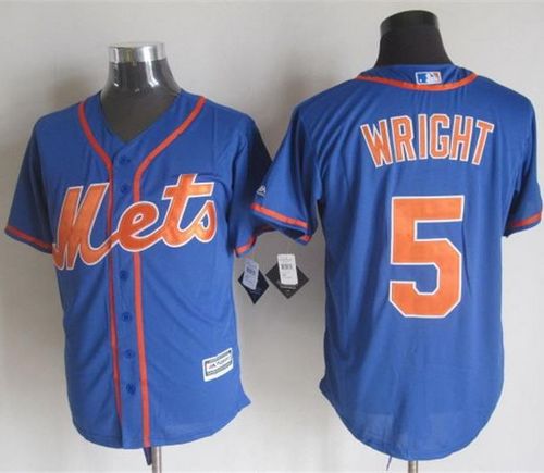 Mets #5 David Wright Blue Alternate Home New Cool Base Stitched Jersey