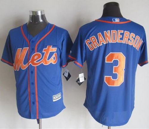Mets #3 Curtis Granderson Blue Alternate Home New Cool Base Stitched Jersey