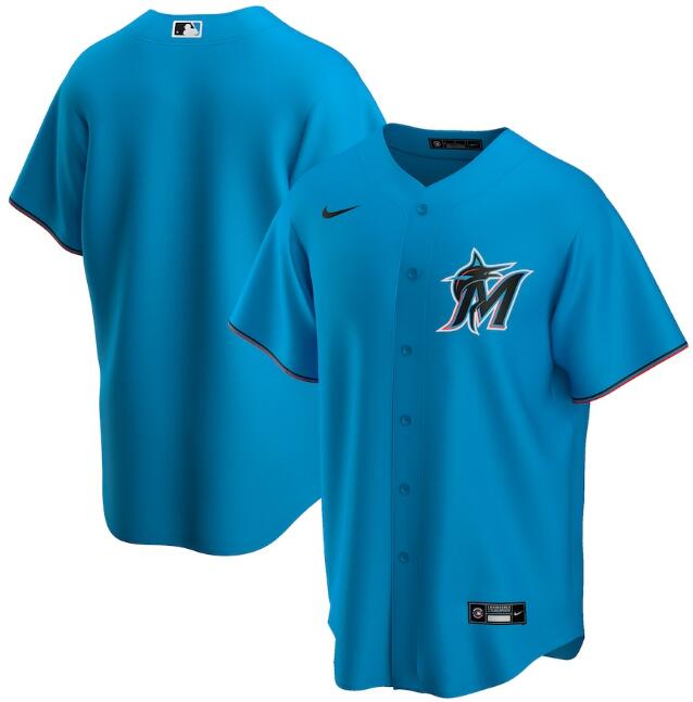 Miami Marlins Blue Cool Base Stitched Jersey
