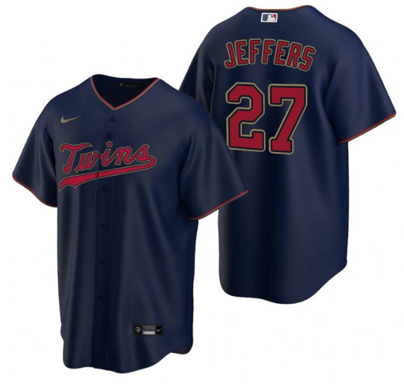 Minnesota Twins #27 Ryan Jeffers Navy Cool Base Stitched Jersey