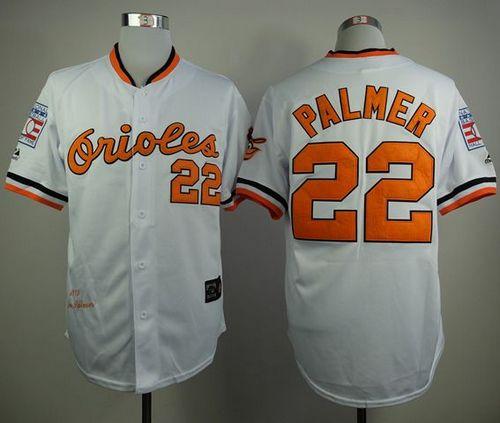 Mitchell And Ness 1989 Orioles #22 Jim Palmer White Throwback Stitched Jersey