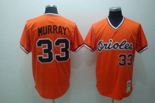 Mitchell And Ness Orioles #33 Eddie Murray Stitched Orange Throwback Jersey