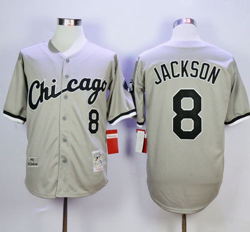 Mitchell And Ness 1993 White Sox #8 Bo Jackson Grey Throwback Stitched Jersey