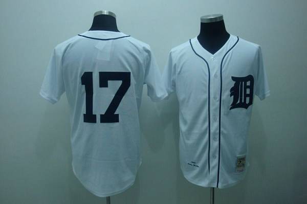 Mitchell And Ness Tigers #17 Denny McLain Stitched White Throwback Jersey