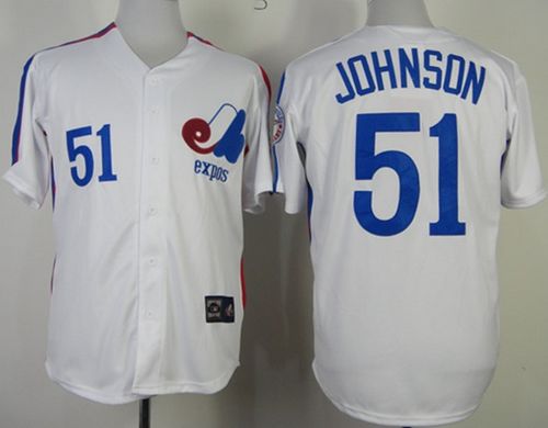 Mitchell And Ness Expos #51 Randy Johnson White Throwback Stitched Jersey