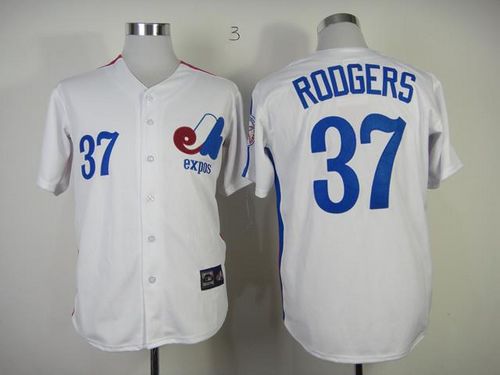 Mitchell And Ness Expos #37 Steve Rodgers White Throwback Stitched Jersey