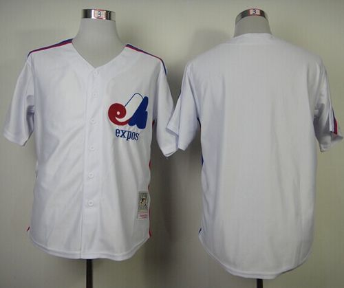 Mitchell And Ness Expos Blank White Throwback Stitched Jersey