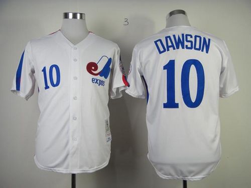Mitchell And Ness 1982 Expos #10 Andre Dawson White Throwback Stitched Jersey