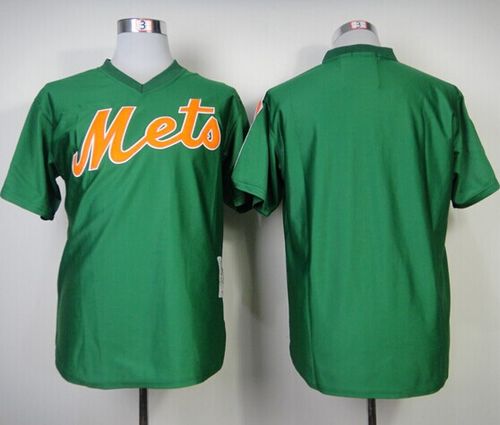 Mitchell And Ness Mets Blank Green Throwback Stitched Jersey