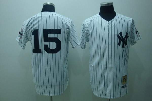 Mitchell And Ness Yankees #15 Thurman Munson Stitched White Throwback Jersey