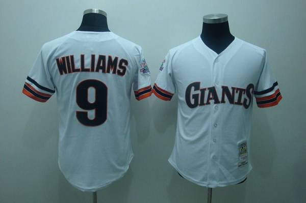 Mitchell And Ness Giants #9 Matt Williams Stitched White Throwback Jersey