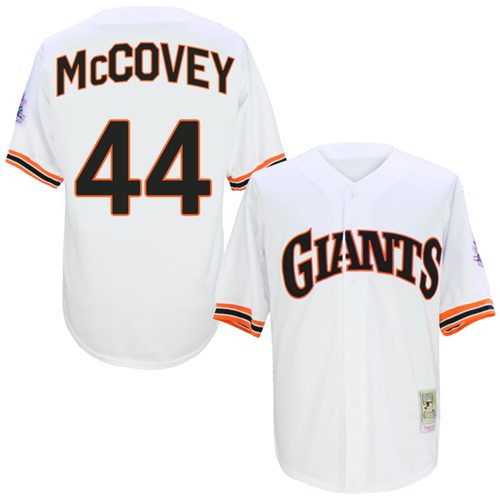 Mitchell And Ness 1989 Giants #44 Willie McCovey White Stitched Jersey