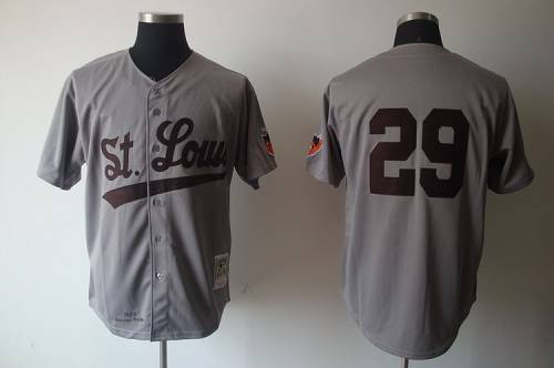 Mitchell And Ness 1953 Browns #29 Satchel Paige Grey Stitched Jersey