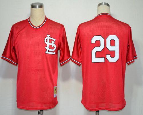 Mitchell And Ness Cardinals #29 Vince Coleman Red Throwback Stitched Jersey