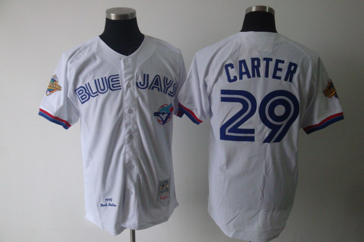 Mitchell And Ness Blue Jays #29 Joe Carter White Stitched Jersey