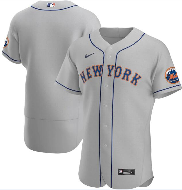 New York Mets Grey Flex Base Stitched Jersey