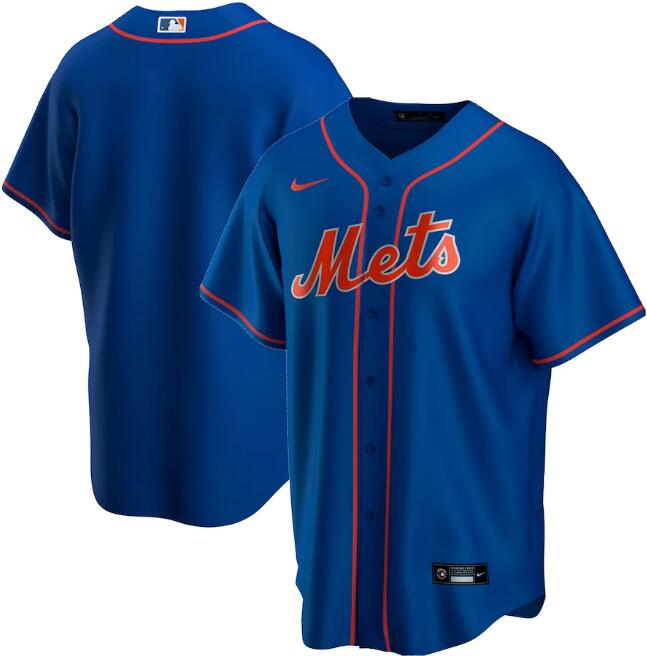 New York Mets Blue Cool Base Stitched Jersey