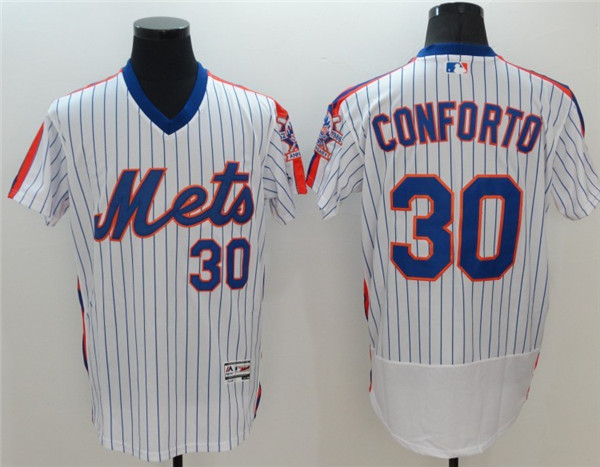 New York Mets #30 Michael Conforto White Flex Base Stitched Jersey