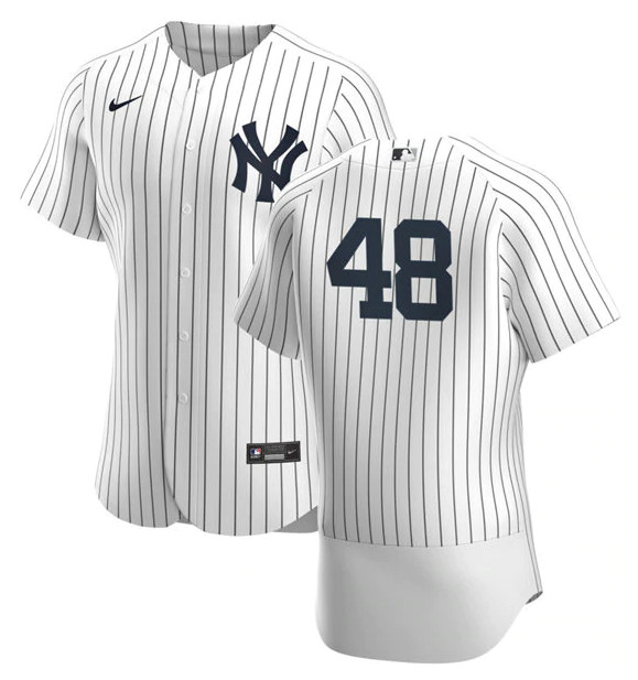 New York Yankees #48 Anthony Rizzo White Flex Base Stitched Baseball Jersey