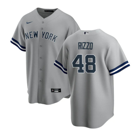 New York Yankees #48 Anthony Rizzo Gray Cool Base Stitched Baseball Jersey