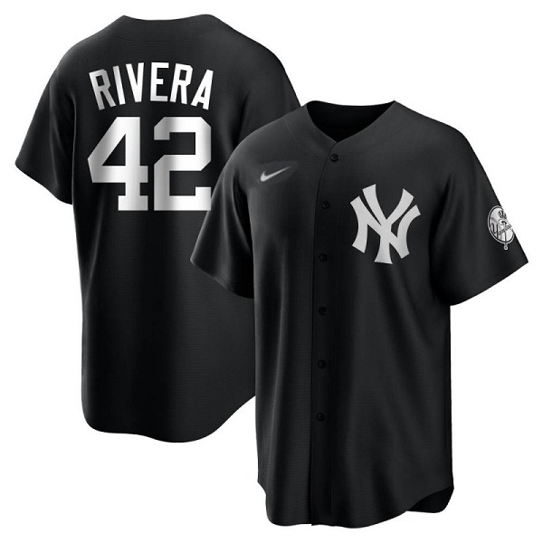 New York Yankees #42 Mariano Rivera Black Cool Base Stitched Jersey